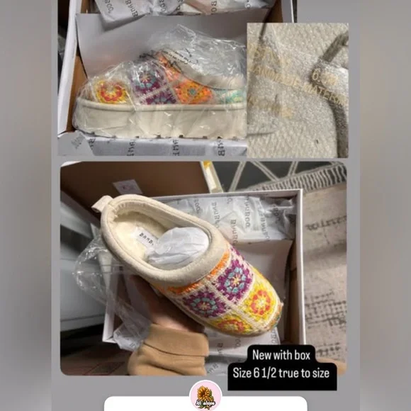 Knit platform slippers - Picture 1 of 1